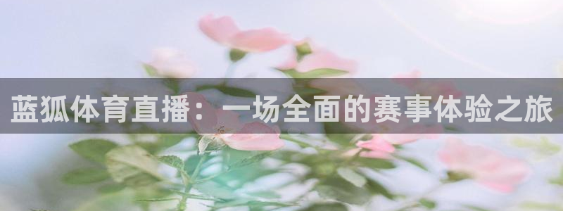 so米体育app：蓝狐体育直播：一场全面的赛事体验之旅